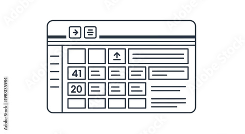 Digital interface with data grid and analytical display