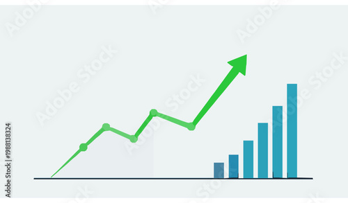 Business Growth Data Analytics Dashboard Performance Vector Illustration