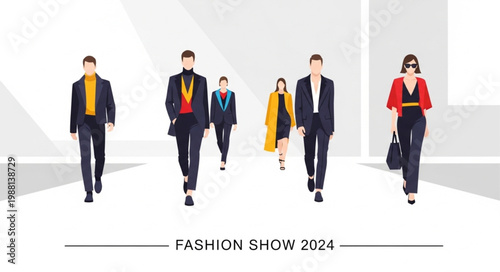 Diverse Models Showcase Fashion Trends on Runway.