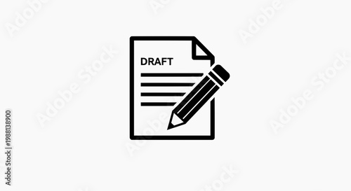 A draft document with a pencil on paper for writing notes