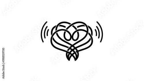 Sound waves coming from heart.