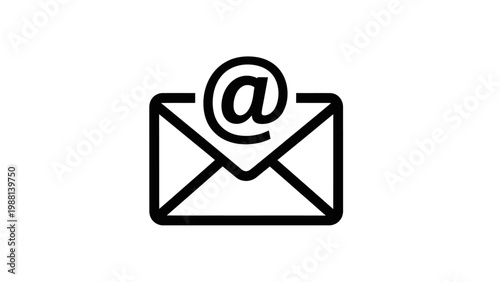 Email icon with at symbol.