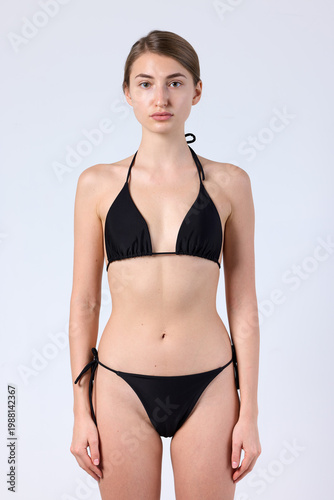 Studio Swimwear Model Front View Straight Pose