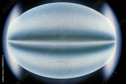 Futuristic abstract sphere with light reflections and modern design