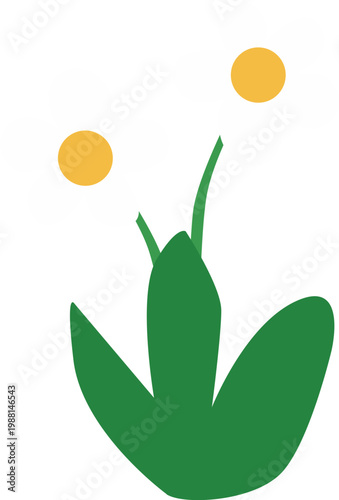 Minimalist daisy flower icon vector illustration with simple shapes on a white background
