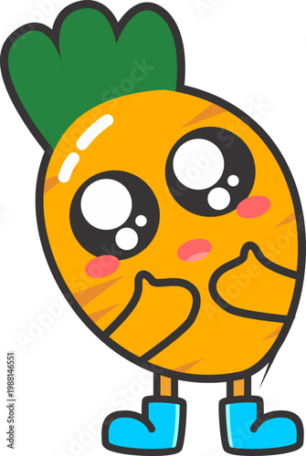 Minimalist Daisy Flower Illustration depicting a stylized plant with green leaves and yellow blooms on a white background