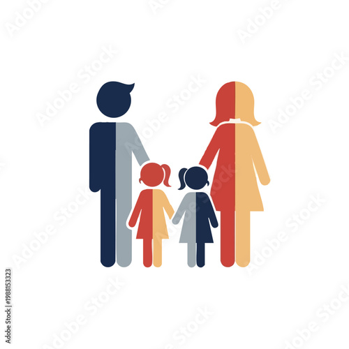 Parental Alienation Concept Showing Child Between Separated Parents in Split Family Emotional Conflict Minimal Vector Illustration Design