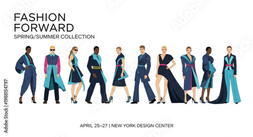 Fashion Forward Spring Summer Collection Diverse Models.