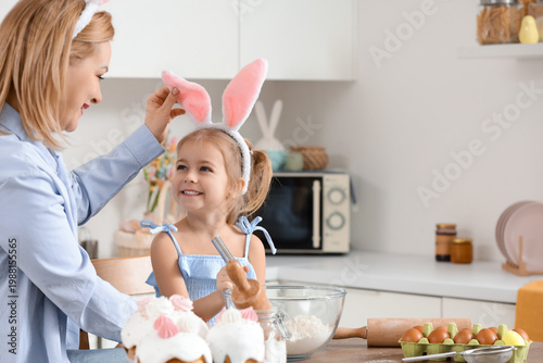 Happy mother and daughter c...