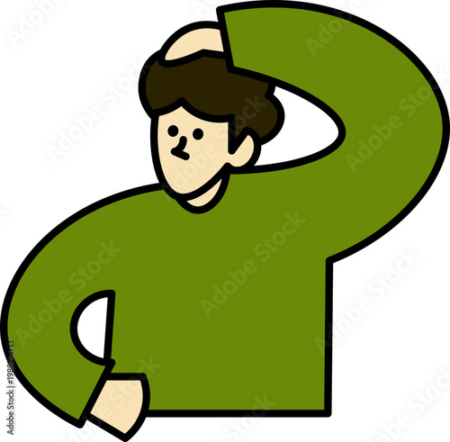 Man Brainstorming Workflow Idea