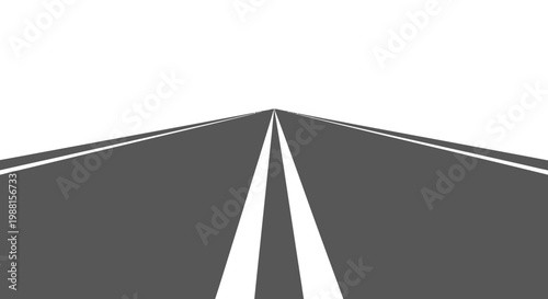 A gray road stretching into the distance.