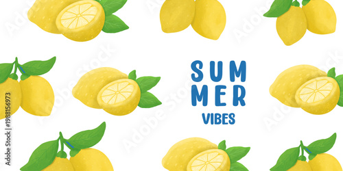 Summer. Lemons. Amalfi.blue pattern, postage stamp and Italian Mediterranean striped invitation for poster, background, Collection of summer cards with checkered and striped