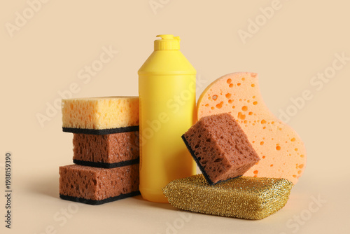 Different cleaning sponges ...