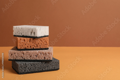 Different cleaning sponges ...