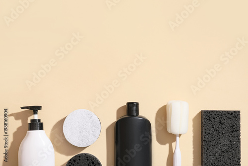 Set of cleaning supplies wi...