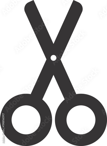 Scissors icon showing cut action on a white background