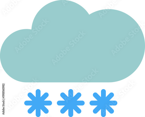 Snow cloud icon representing winter weather forecasting