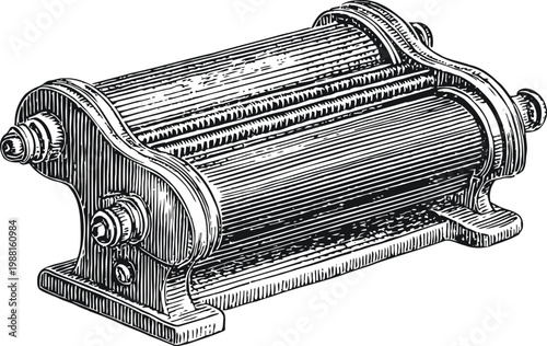 Vintage clothes wringer washer old fashioned hand cranked laundry tool with rollers antique household cleaning device