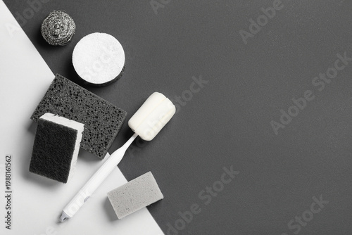 Different cleaning sponges ...