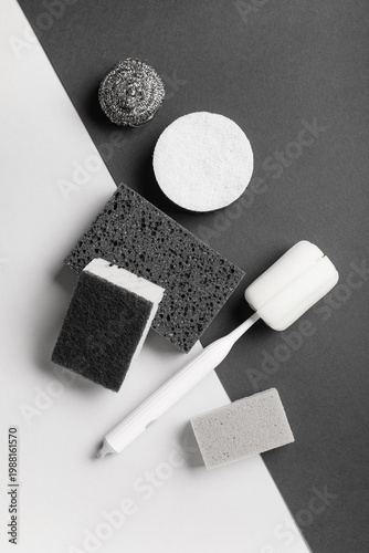 Different cleaning sponges ...