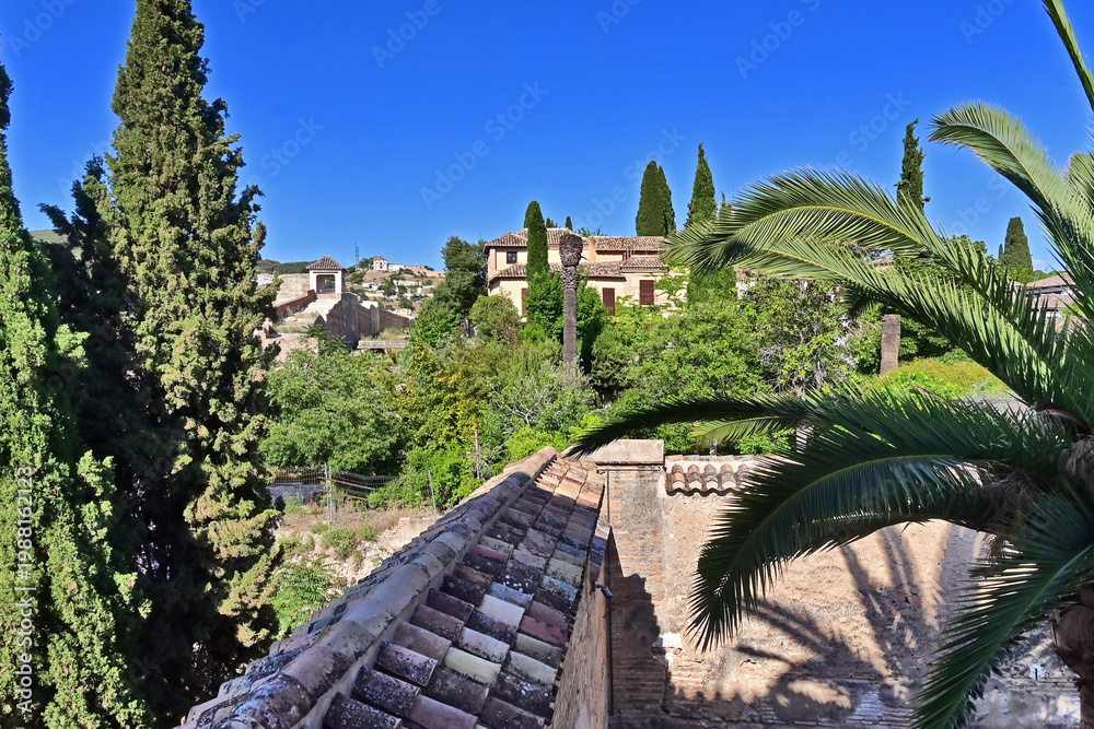 Naklejka premium Granada, il Palacio de Dar al-Horra nel quartiere dell'Albayzin, Andalusia, Spagna