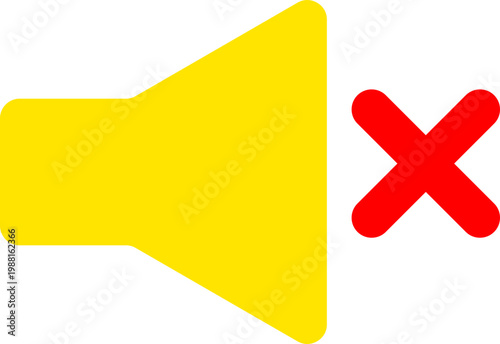 Muted Speaker Icon representing Mute or No Audio status in a digital interface