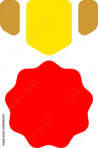 Medal icon representing success in a minimalist graphic design style