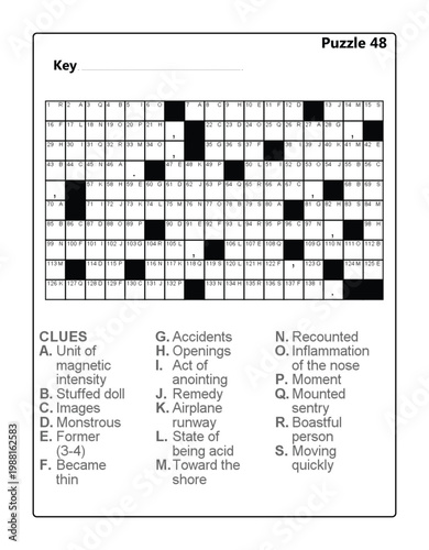  Acrostic Puzzle 48: Word Search Clues and Brain Teaser Challenge