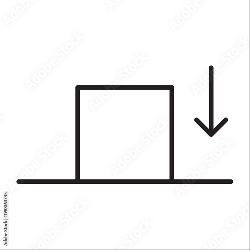 Gravity icon outline vector
