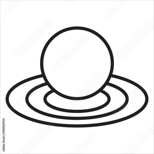 Gravity icon outline vector