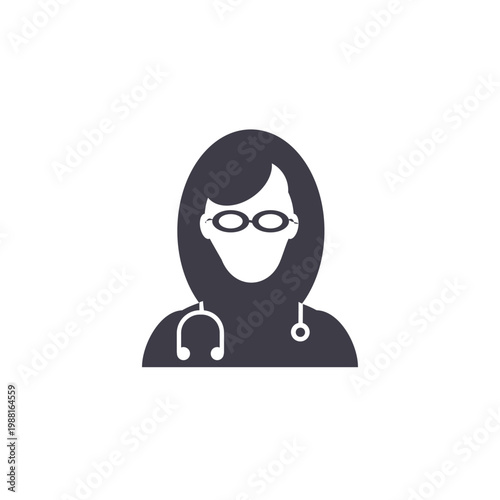 Medical icon, user symbol isolated, doctor pictograms 