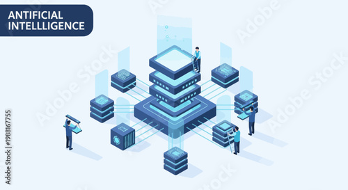 People Working With Big Data Technology.