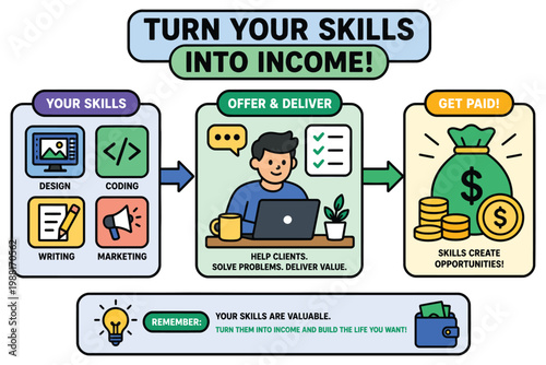 Transforming your skills into income through freelancing opportunities