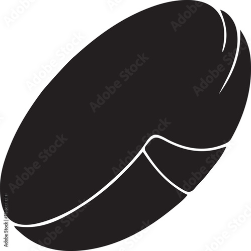 Bilde på lerret A cracked eggshell half in a stark black silhouette, representing a broken or in