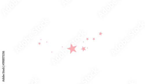 Bild auf Leinwand Bright pink stars are perfect for celebrations, achievements, or magical themes