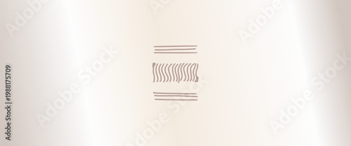 Pearl beige shine gradient background with nacre gradation and neutral soft doodles. Pearl creamy vector beige bg with wavy lines tag. Silk template in taupe and champagne tone for cosmetic label.