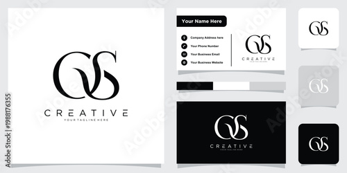 Initial OS, SO Logo Design Vector