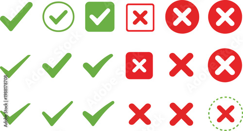 Vector Check Mark Icon Set for Sale
