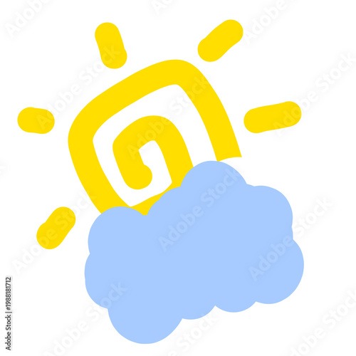 손그림 낙서 날씨 아이콘 (해구름)
Sketched weather icons, doodle elements
