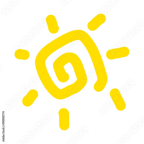 손그림 낙서 날씨 아이콘 (태양)
Sketched weather icons, doodle elements