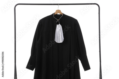 Rack with judge's robe on w...