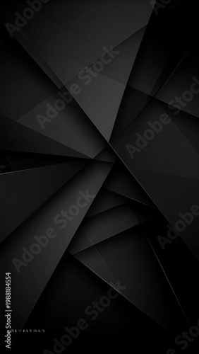 Geometric wallpaper featuring overlapping dark gray polygonal shapes creating a layered and abstract three-dimensional aesthetic