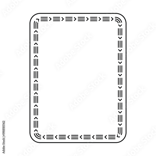 Frame Border Icon Minimal Decorative Line Pattern illustration