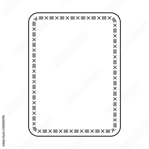 Frame Border Icon Minimal Decorative Line Pattern illustration