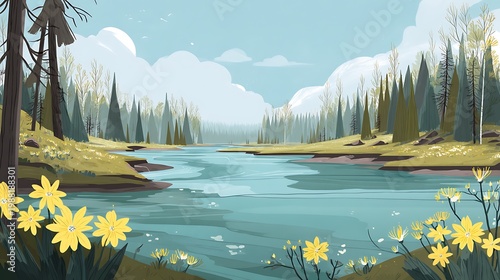 Nature-inspired visual concepts exploring seasons, sustainability, eco lifestyle, and mindfulness through immersive perspectives and diverse artistic styles.