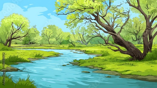 Nature-inspired visual concepts exploring seasons, sustainability, eco lifestyle, and mindfulness through immersive perspectives and diverse artistic styles.