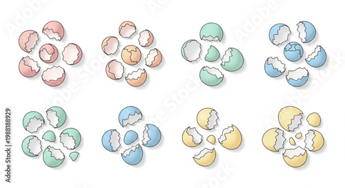 Collection of colorful gemstones arranged in floral patterns.