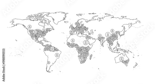 world map vector illustration
