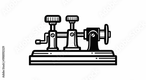 Vintage telegraph key, a historical communication device