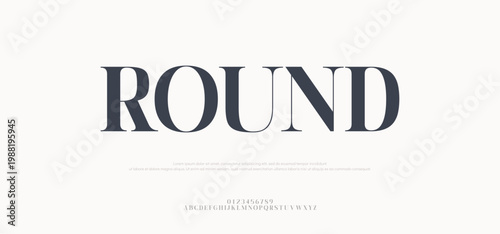 Round Minimal luxury font alphabet logo. Typography beauty fashion elegant minimalist serif italic fonts decorative wedding vintage retro logos. vector illustration
